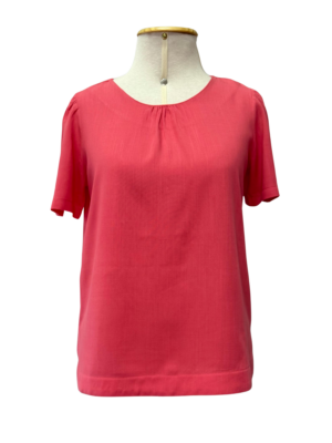 BLUSA DECOTE FRANZIDO - CORAL