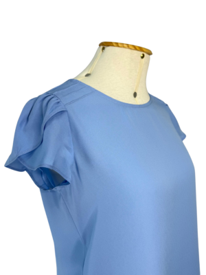 BLUSA MANGA TULIPA - AZUL