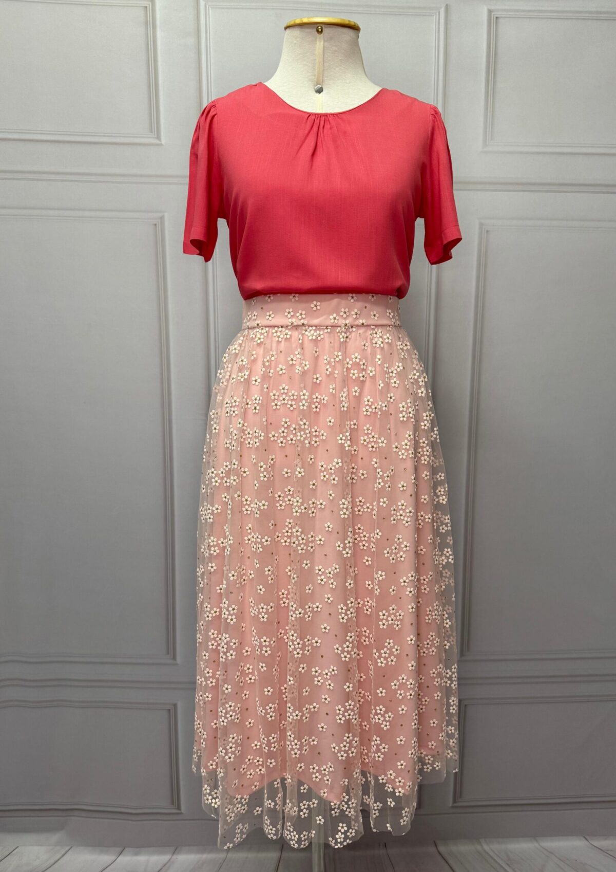 SAIA COM TULE - ROSA