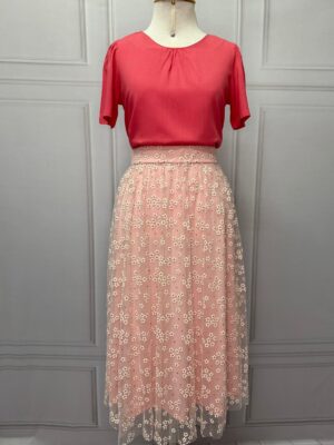 SAIA COM TULE - ROSA