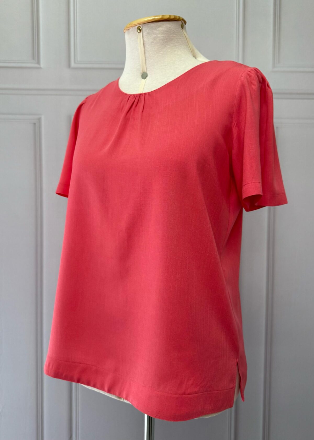 BLUSA DECOTE FRANZIDO - CORAL - Imagem 4