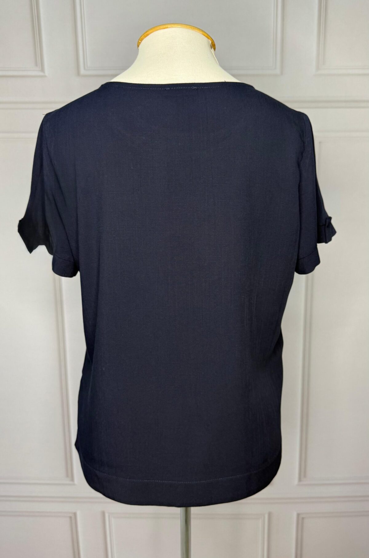 BLUSA COM BOTÃO NA MANGA - AZUL - Imagem 5