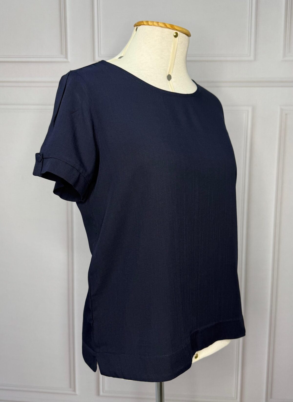 BLUSA COM BOTÃO NA MANGA - AZUL - Imagem 2