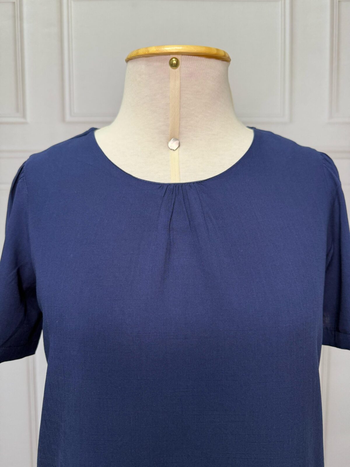 BLUSA DECOTE FRANZIDO - AZUL - Imagem 2