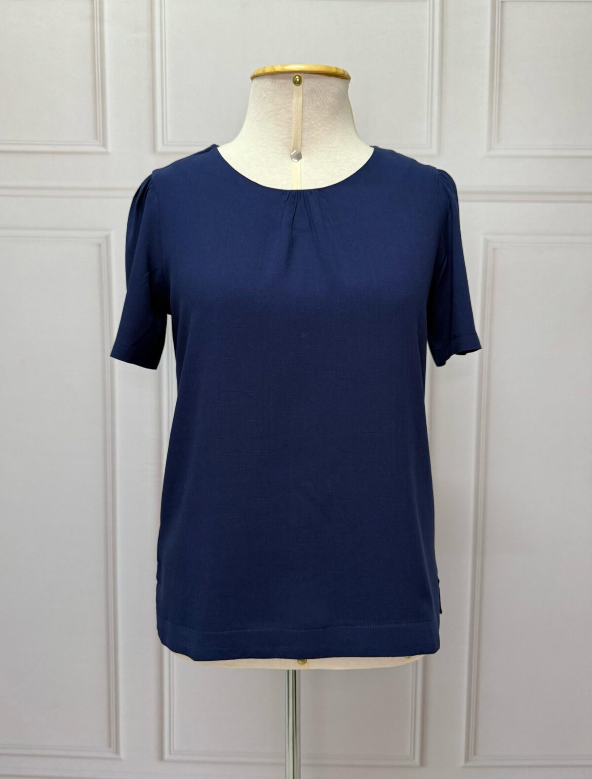 BLUSA DECOTE FRANZIDO - AZUL