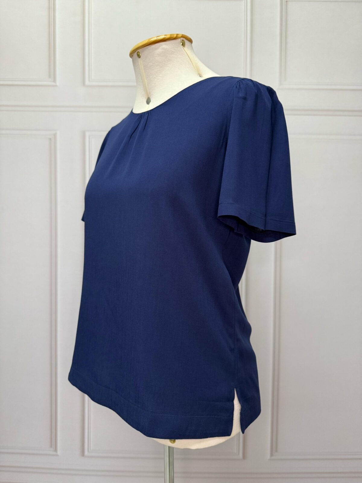 BLUSA DECOTE FRANZIDO - AZUL - Imagem 4