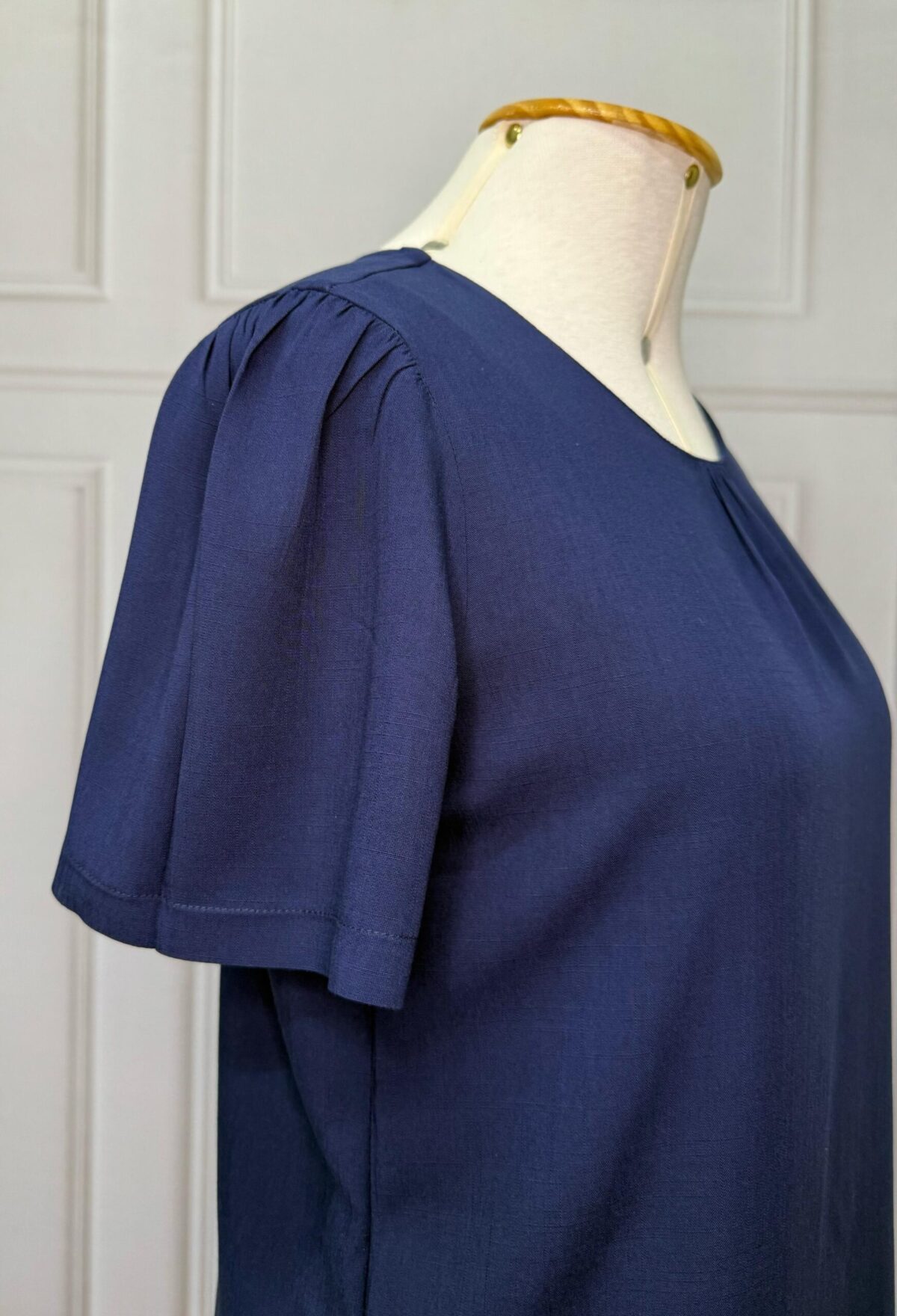 BLUSA DECOTE FRANZIDO - AZUL - Imagem 3