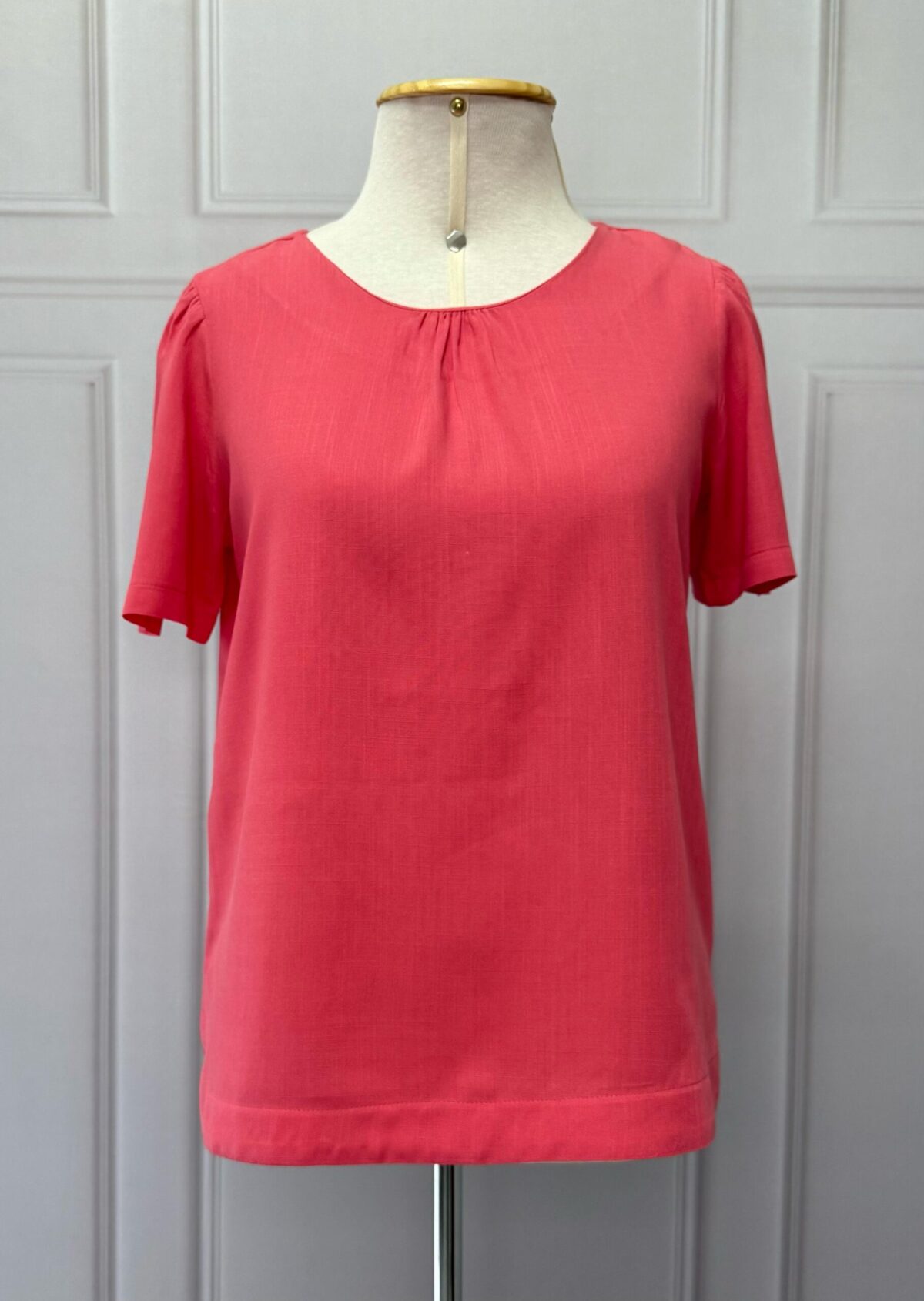 BLUSA DECOTE FRANZIDO - CORAL