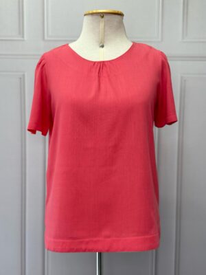 BLUSA DECOTE FRANZIDO - CORAL