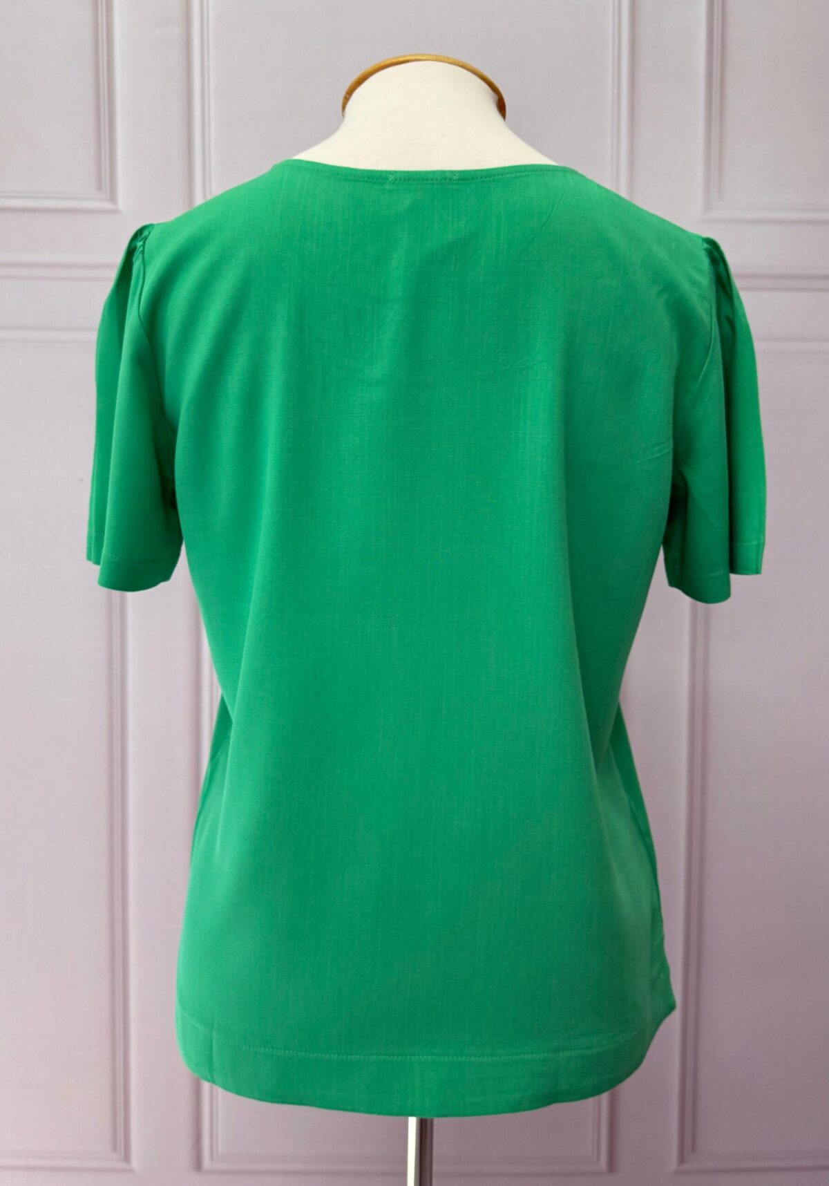 BLUSA DECOTE FRANZIDO - VERDE - Imagem 5