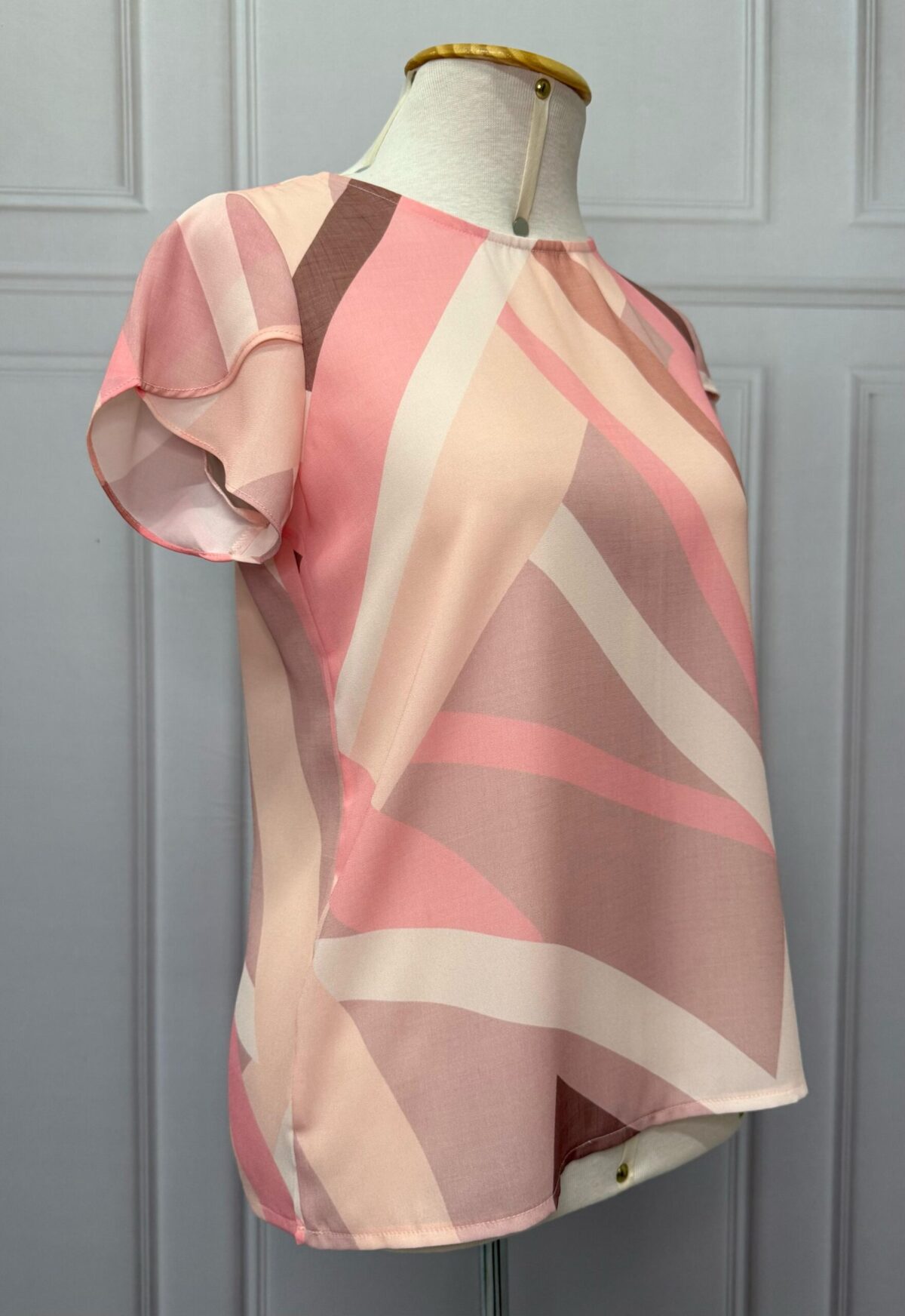 BLUSA ESTAMPADA COM MANGA TULIPA - ROSA - Imagem 3