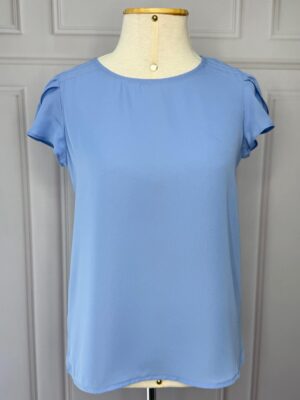 BLUSA MANGA TULIPA - AZUL