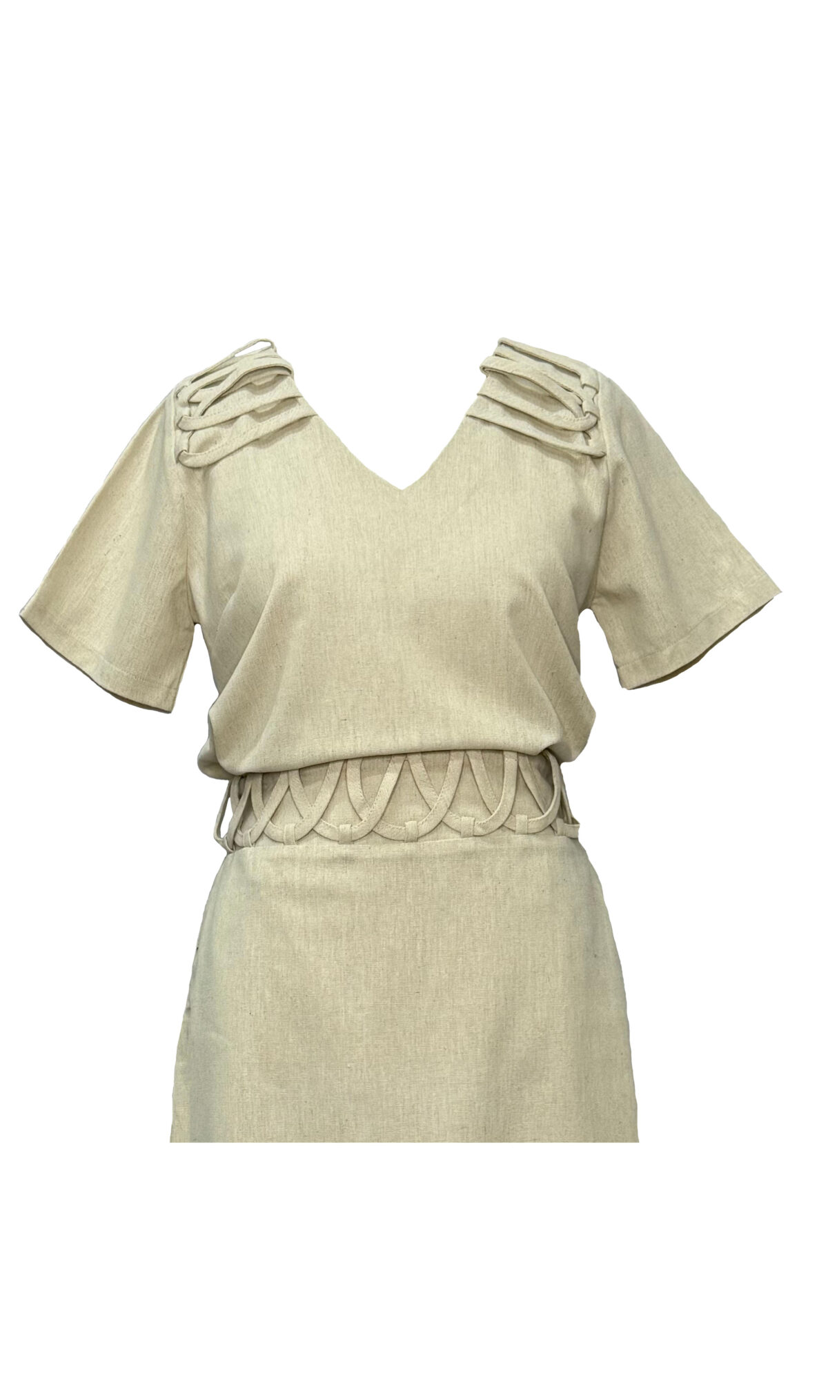 CONJUNTO COM SAIA NATURAL - Imagem 4