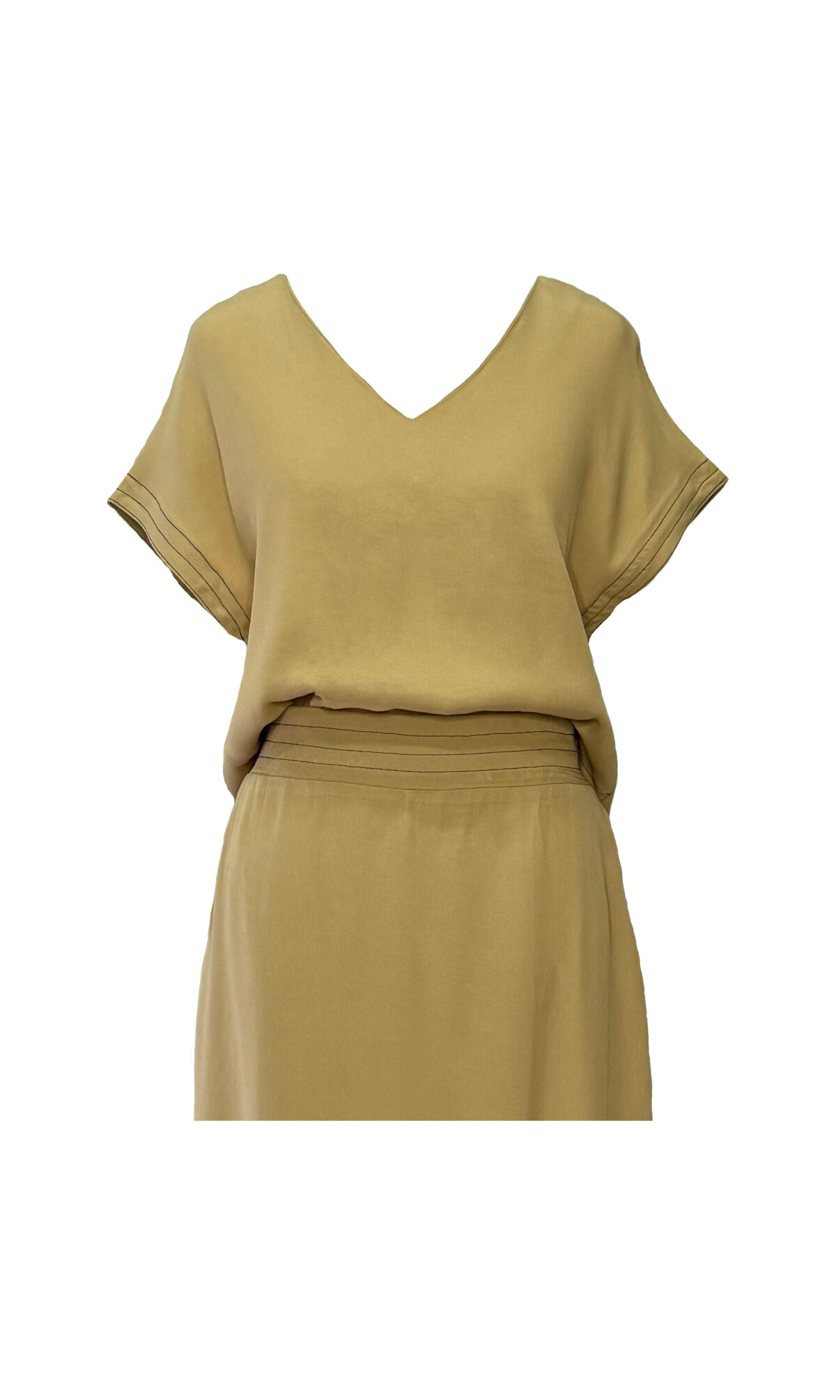 CONJUNTO COM SAIA VISCOSE BEGE - Imagem 4