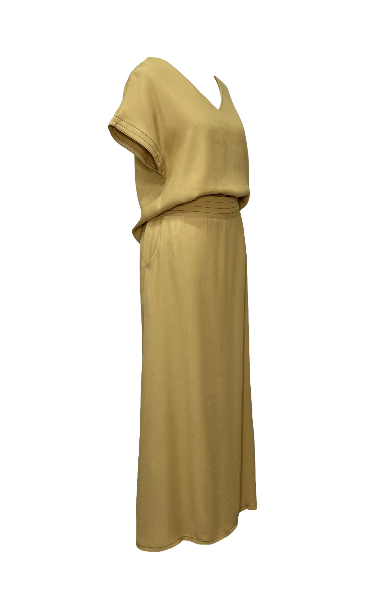 CONJUNTO COM SAIA VISCOSE BEGE - Imagem 2
