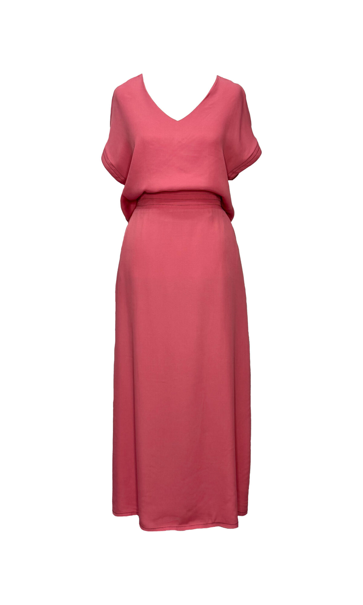 CONJUNTO COM SAIA VISCOSE ROSE