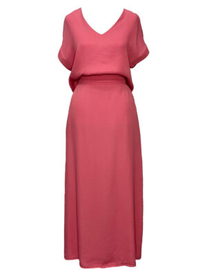 CONJUNTO COM SAIA VISCOSE ROSE