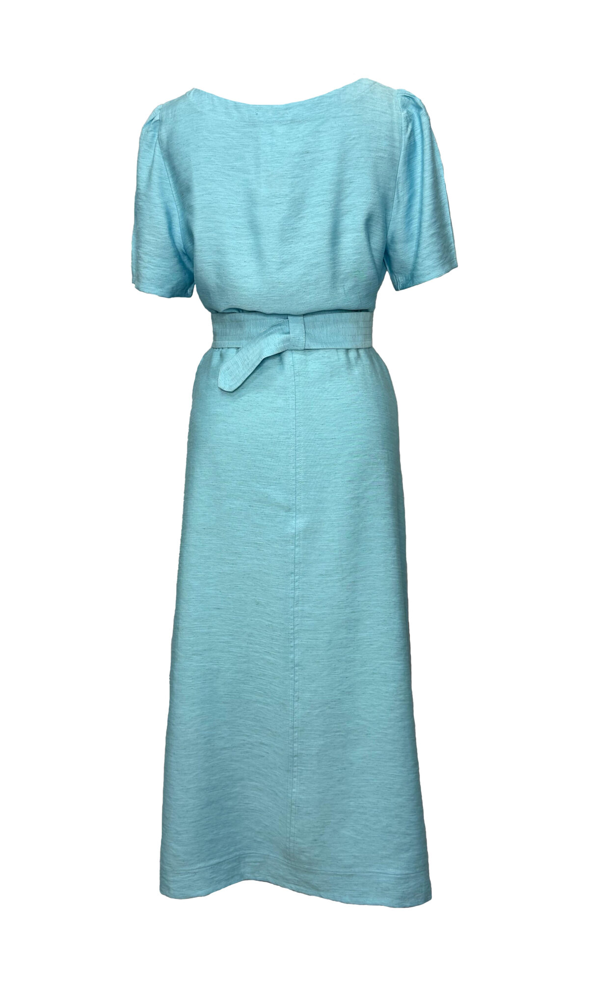 VESTIDO ALFAIATARIA DE LINHO AZUL CLARO - Imagem 5