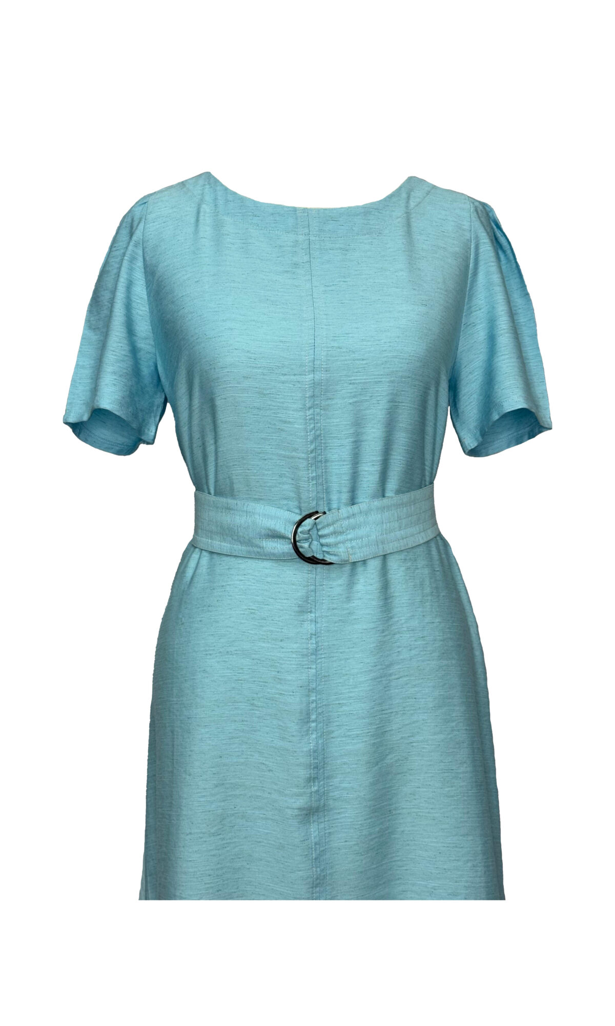 VESTIDO ALFAIATARIA DE LINHO AZUL CLARO - Imagem 4
