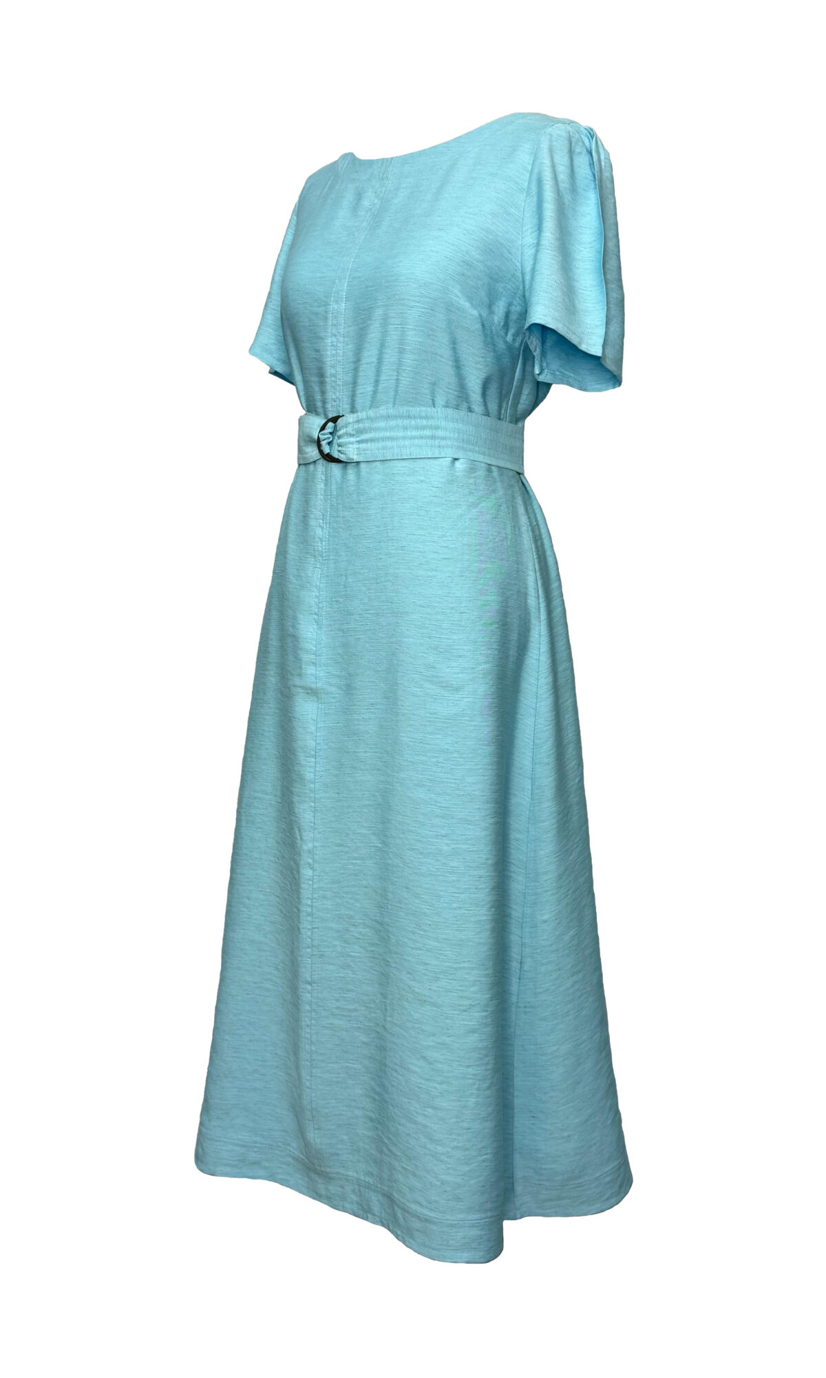 VESTIDO ALFAIATARIA DE LINHO AZUL CLARO - Imagem 3