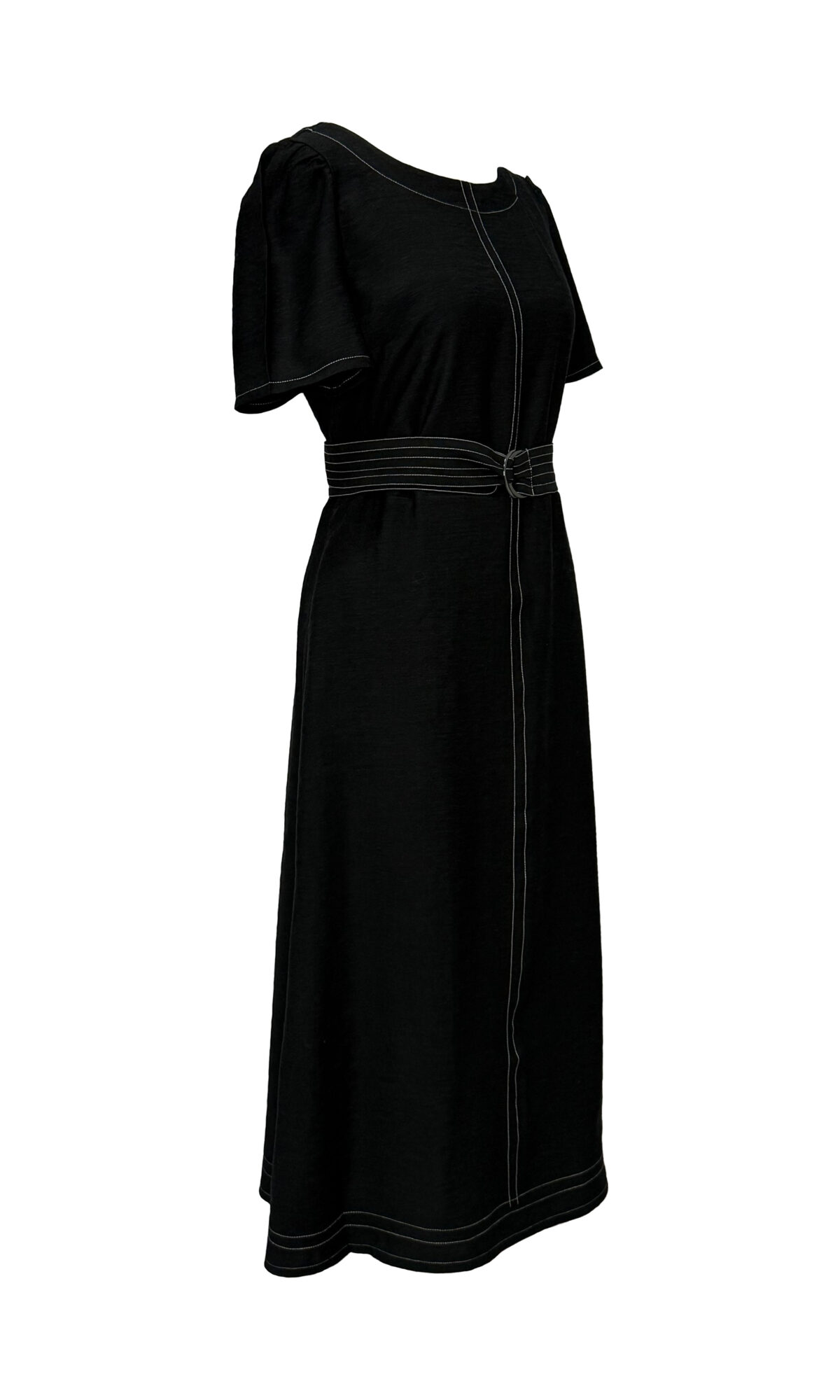 VESTIDO ALFAIATARIA DE LINHO PRETO - Imagem 3