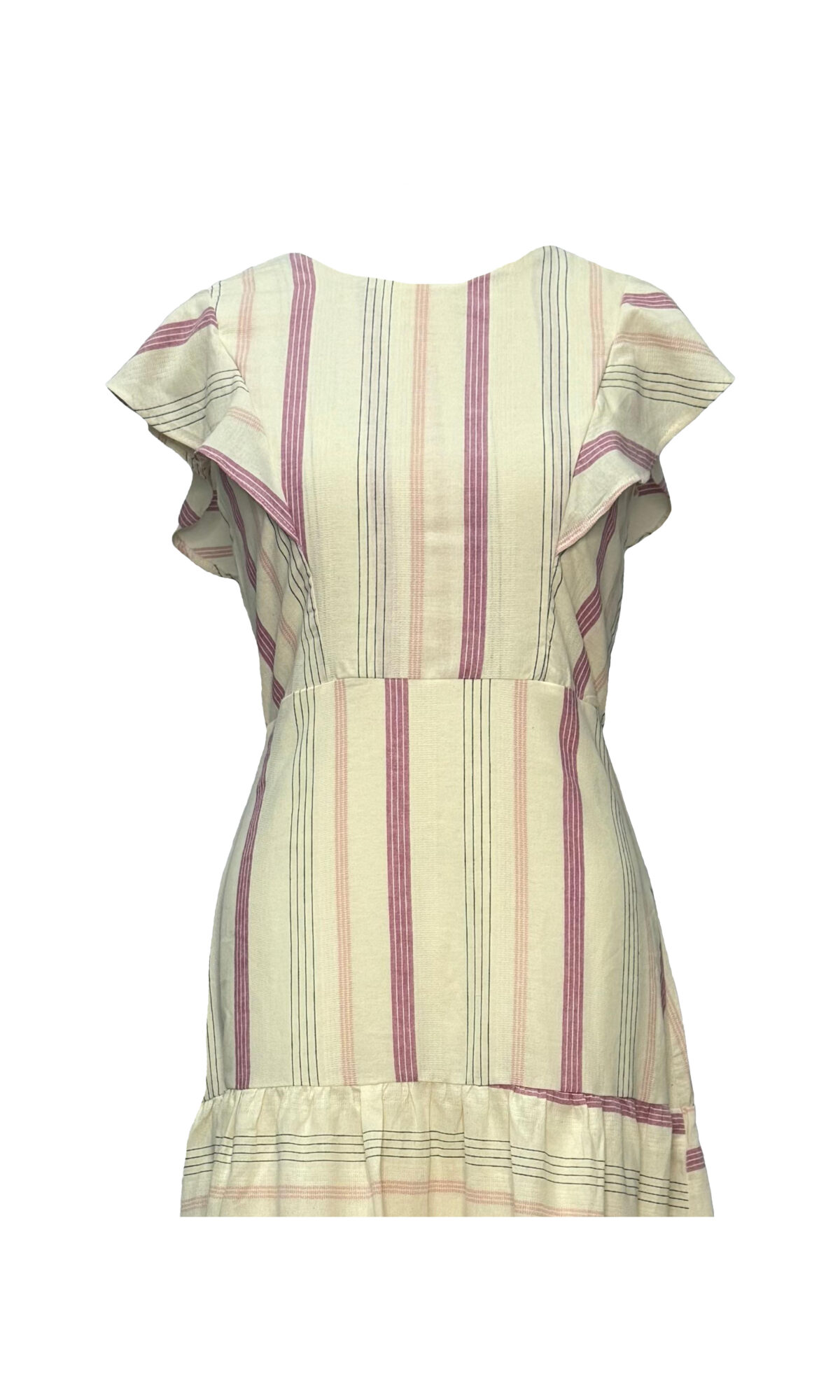 VESTIDO COM LISTRAS - ROSA - Imagem 4