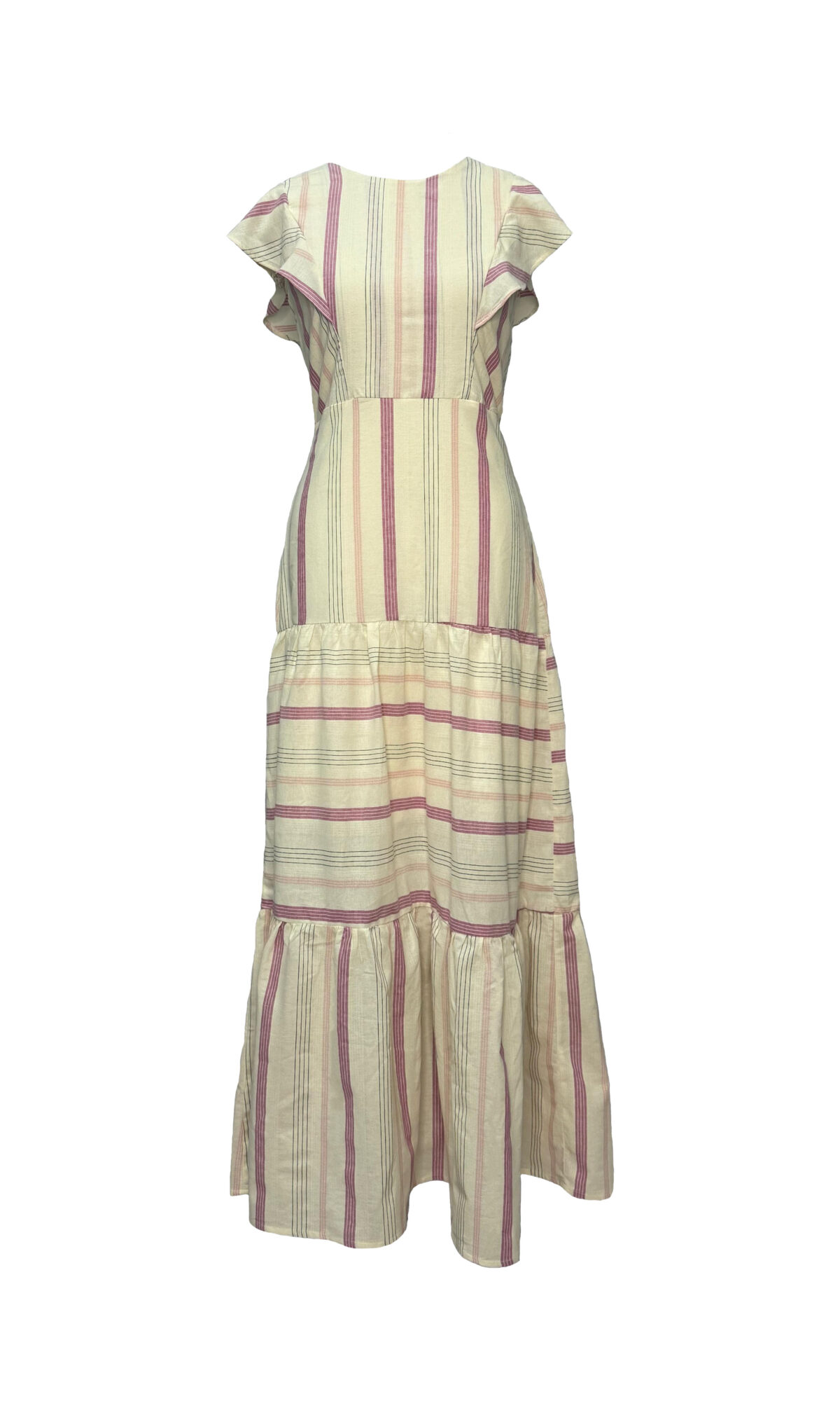 VESTIDO COM LISTRAS - ROSA