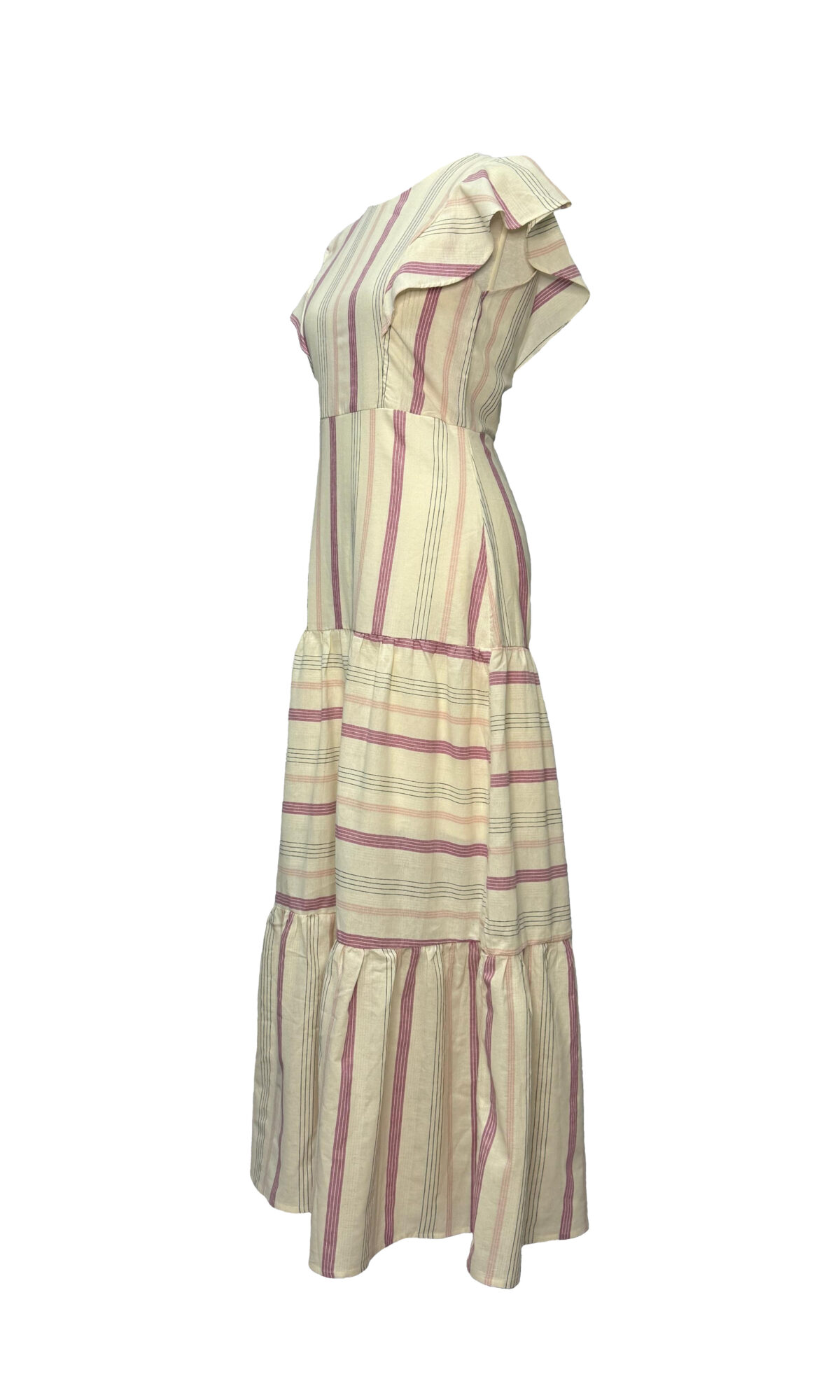 VESTIDO COM LISTRAS - ROSA - Imagem 3