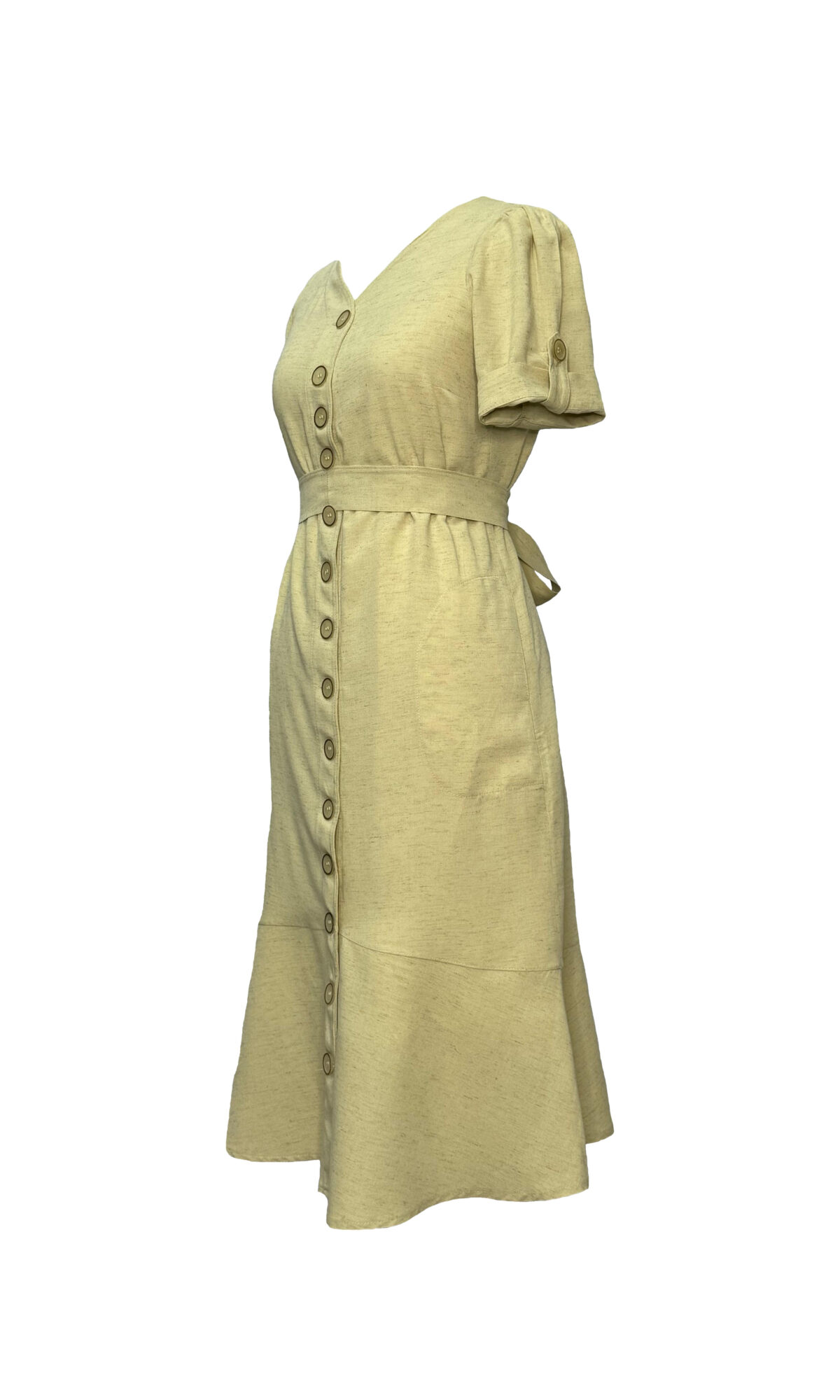 VESTIDO DE LINHO - AMARELO - Imagem 2