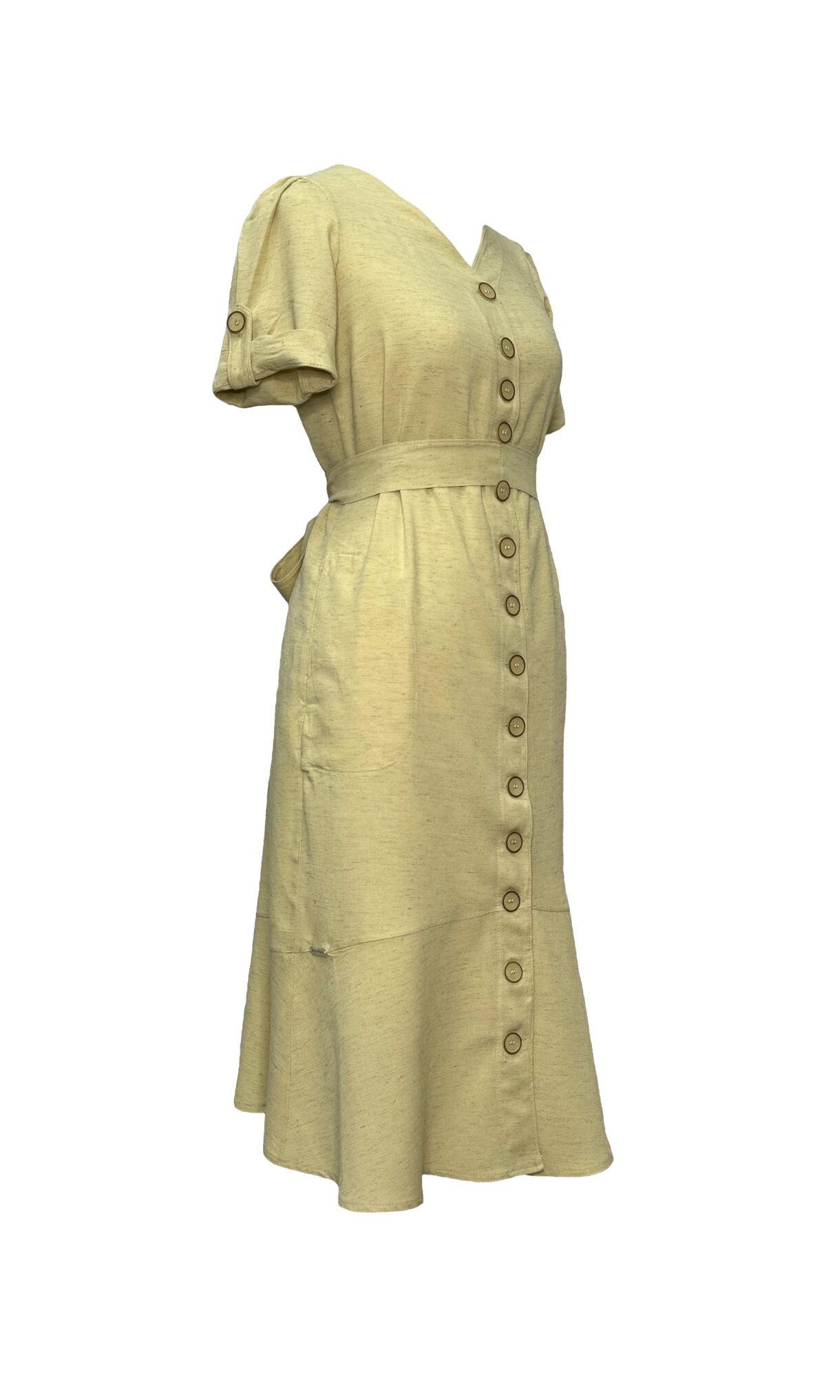 VESTIDO DE LINHO - AMARELO - Imagem 3