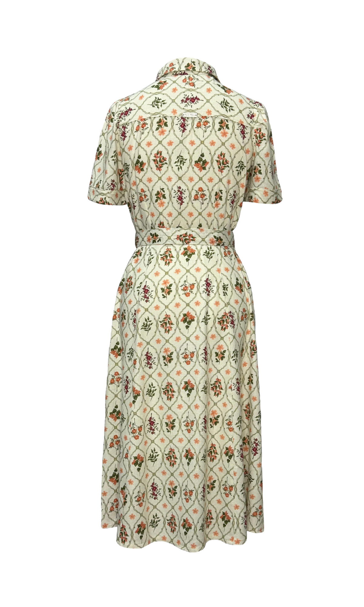 VESTIDO DE LINHO ESTAMPADO - VERDE - Imagem 5
