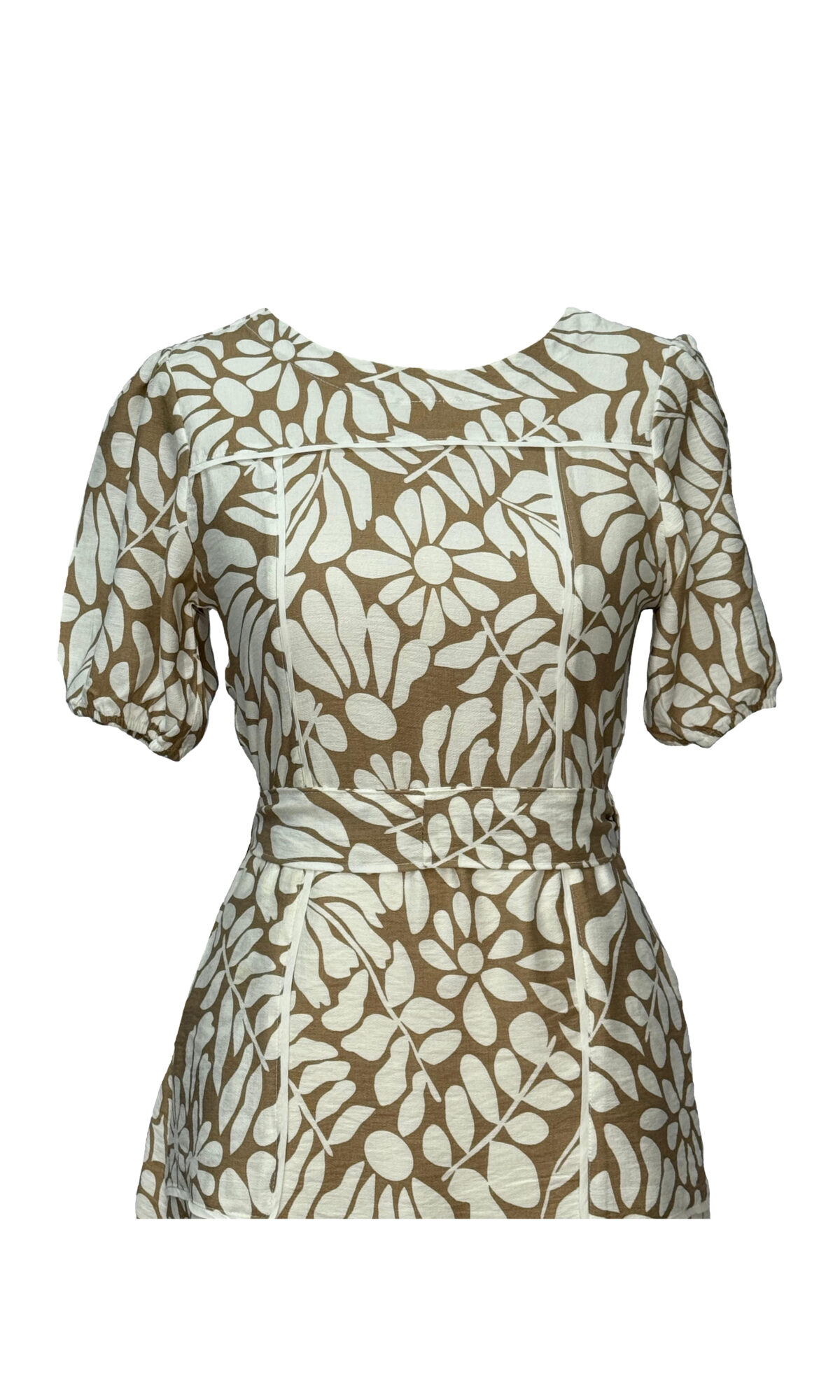 VESTIDO FLORIDO - BEGE - Imagem 4