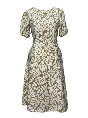 VESTIDO FLORIDO - BEGE