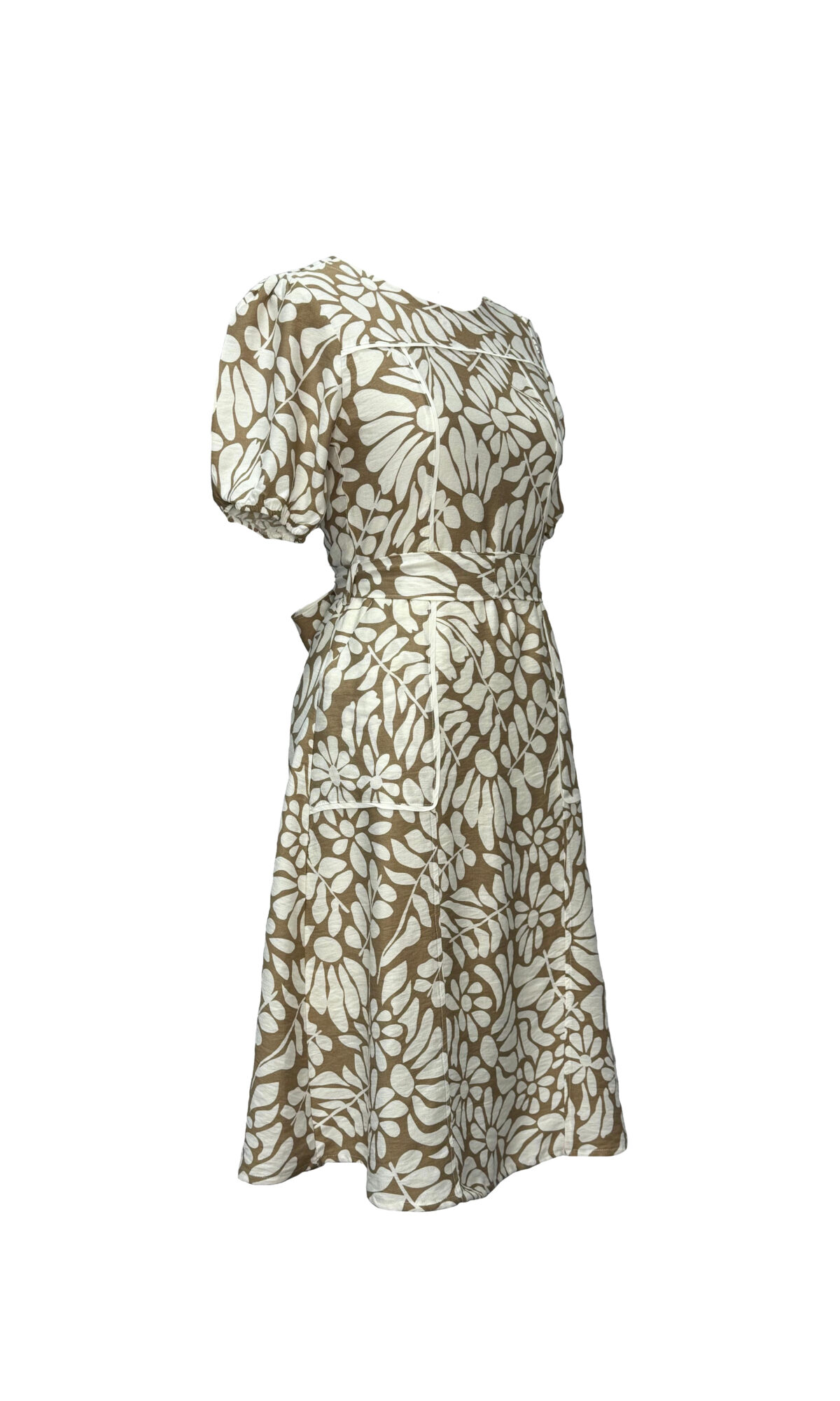 VESTIDO FLORIDO - BEGE - Imagem 2