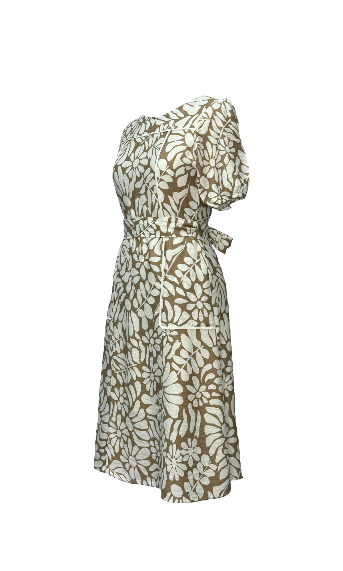 VESTIDO FLORIDO - BEGE - Imagem 3