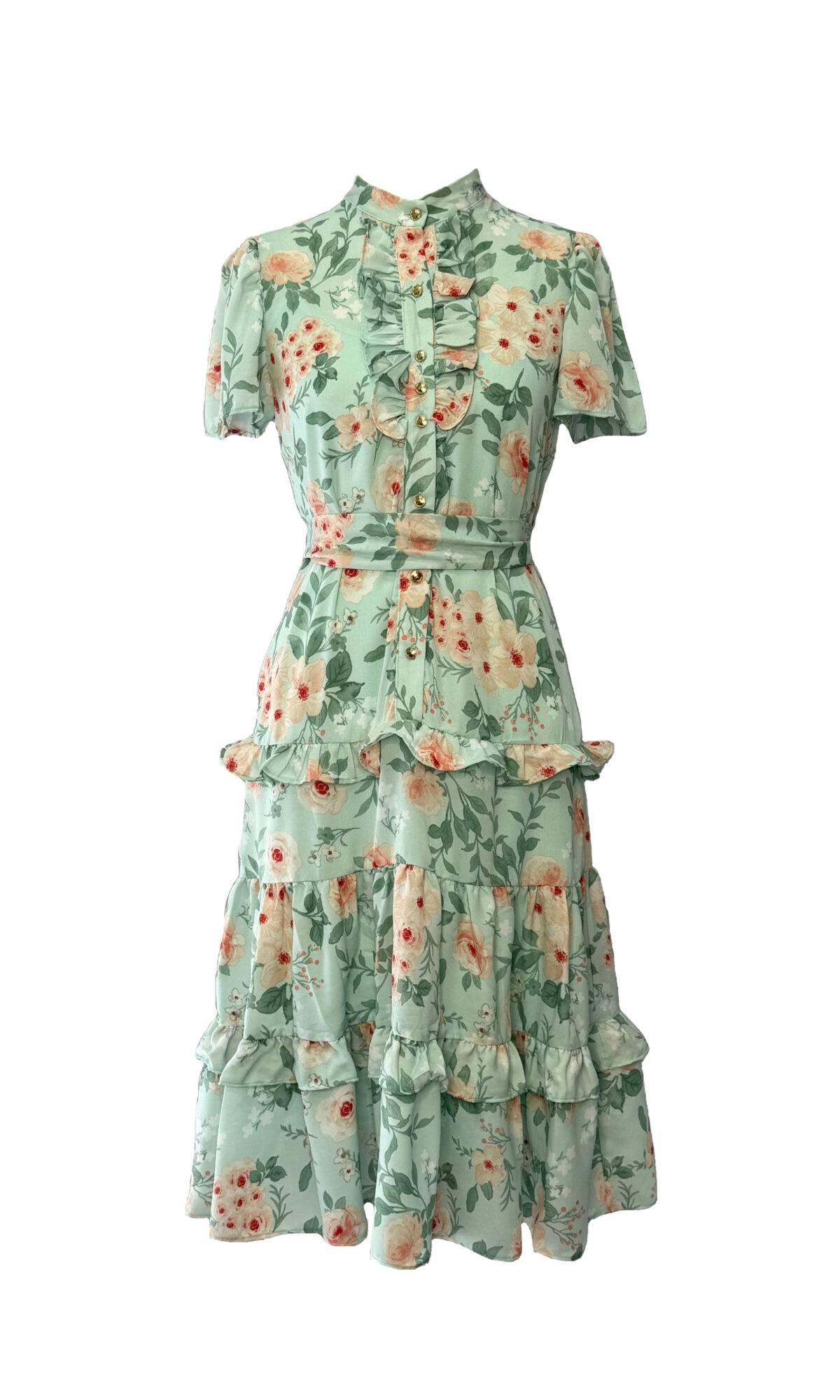 VESTIDO FLORIDO - VERDE