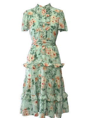 VESTIDO FLORIDO - VERDE