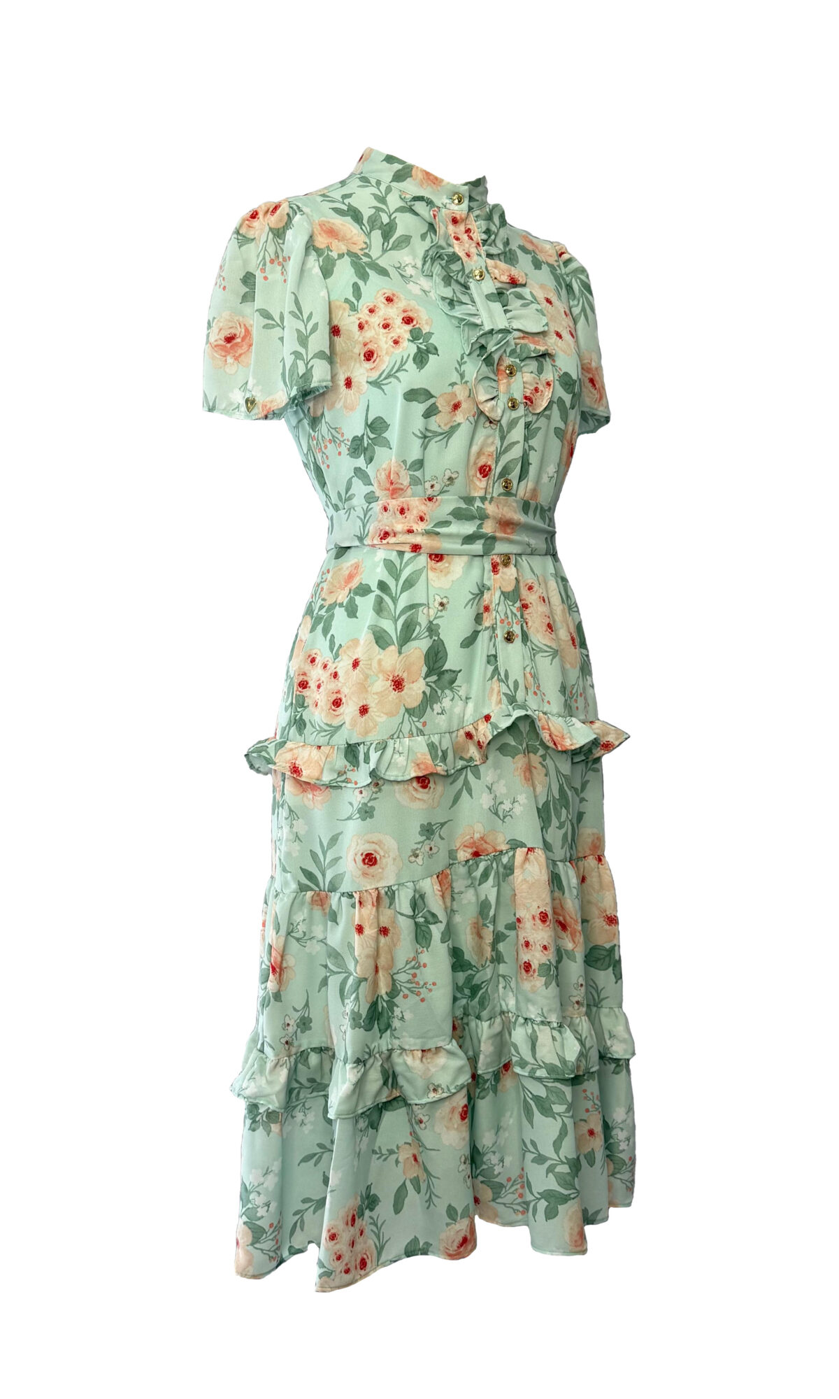 VESTIDO FLORIDO - VERDE - Imagem 3