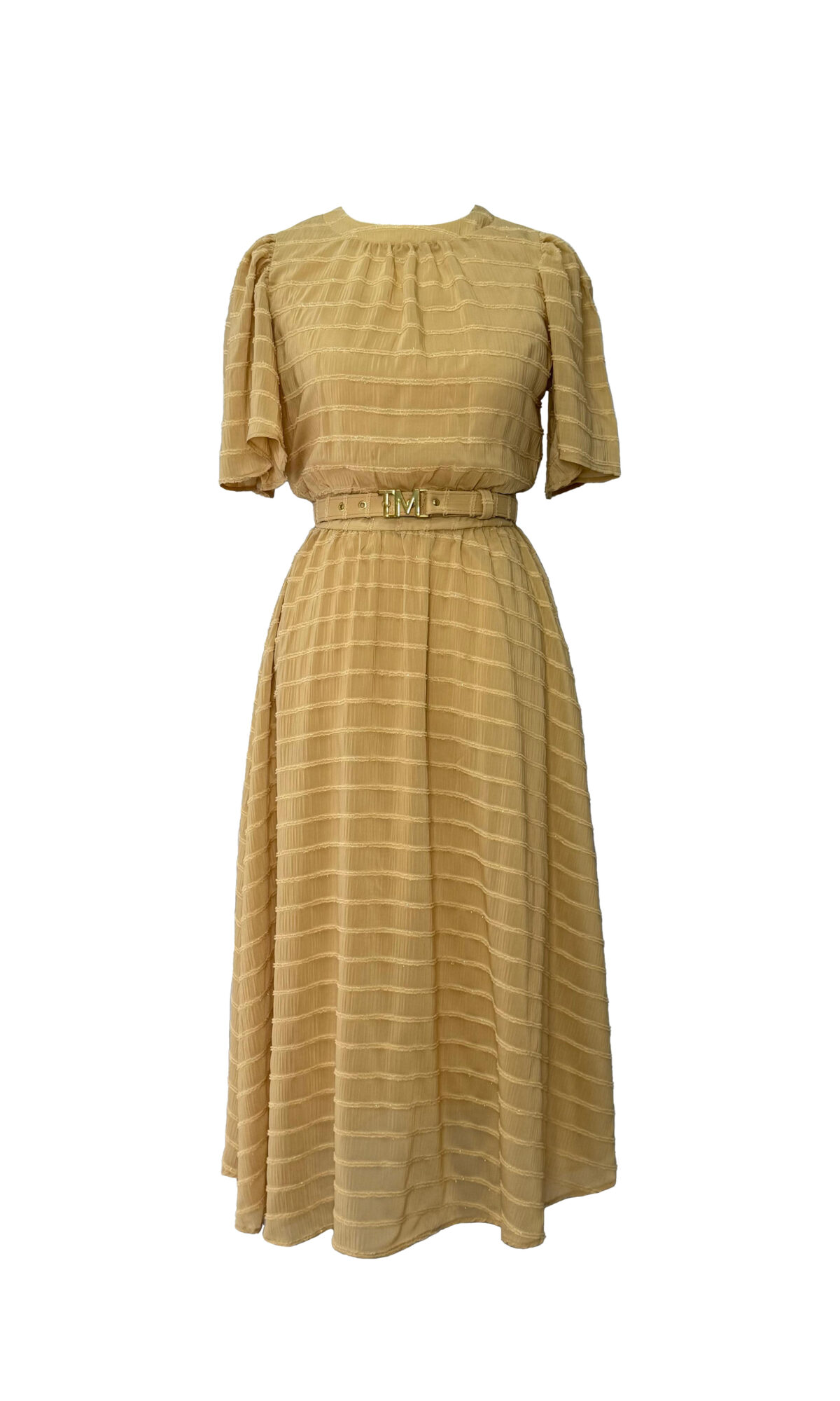 VESTIDO MIDI - BEGE