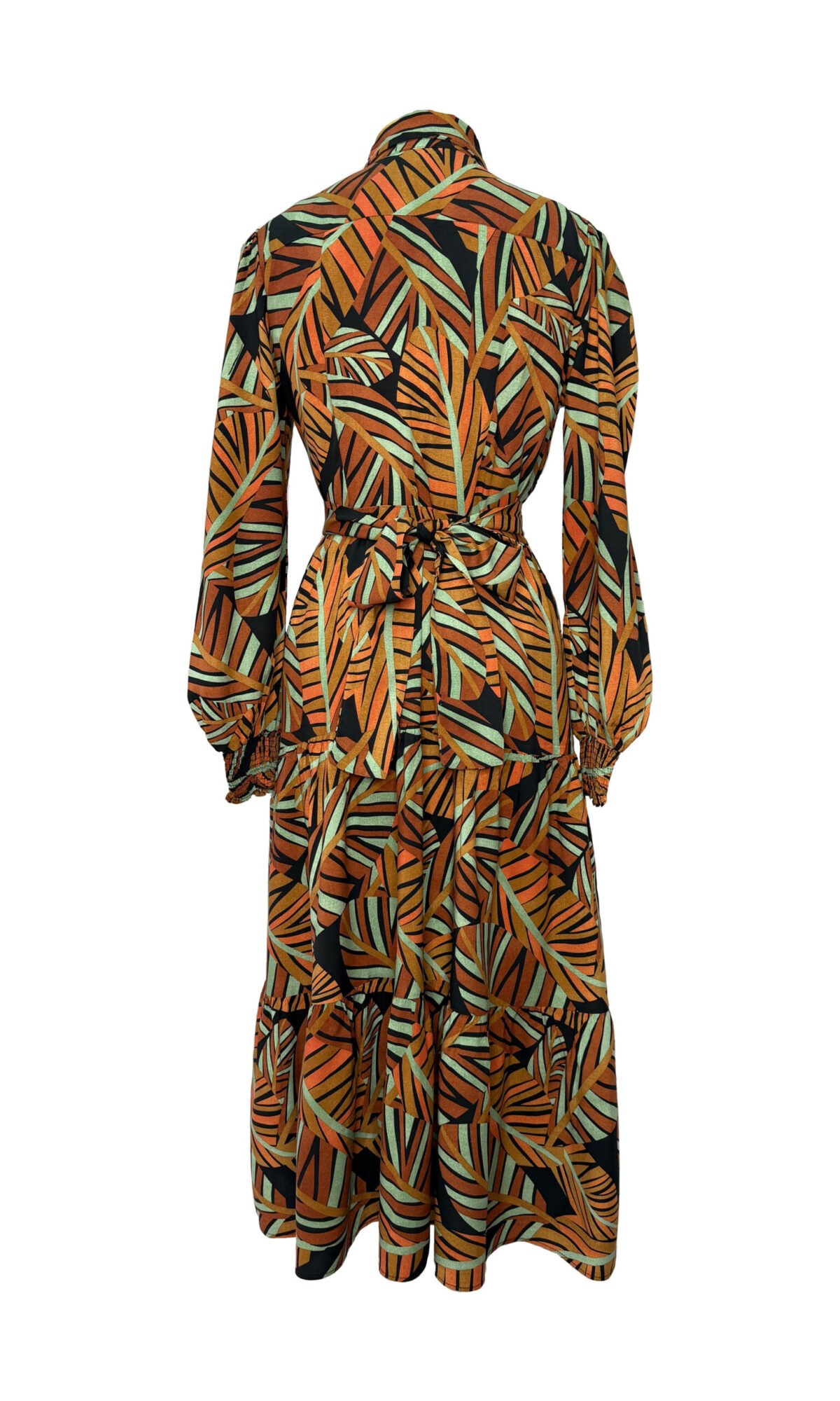 VESTIDO MIDI ESTAMPADO ML - MARROM - Imagem 5